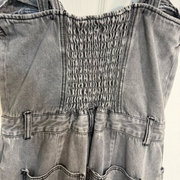 ASTR The Label Washed Denim Jumpsuit size S lightwash Casual Sleeveless - Picture 5 of 11